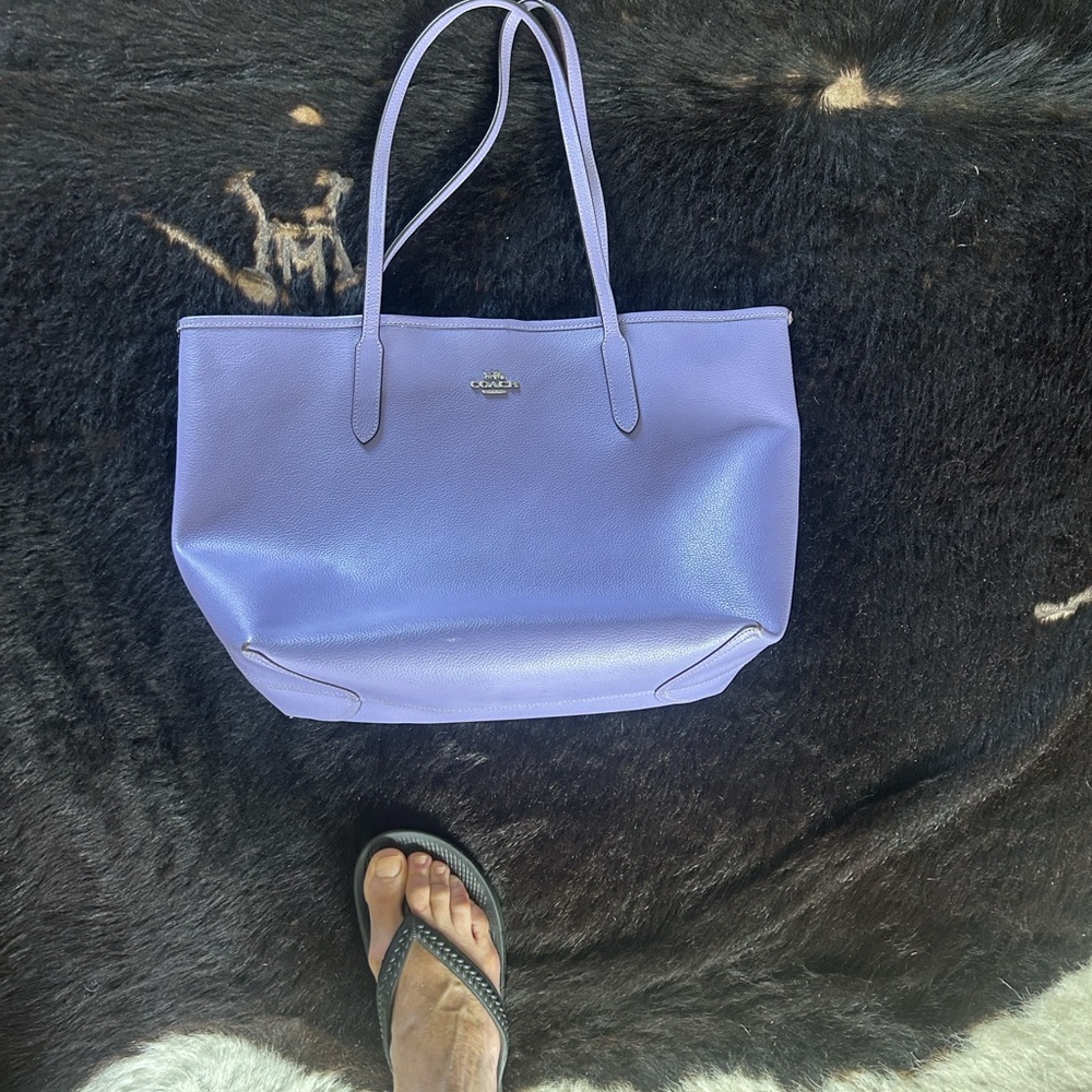 Coach Lavender Purple Leather Tote